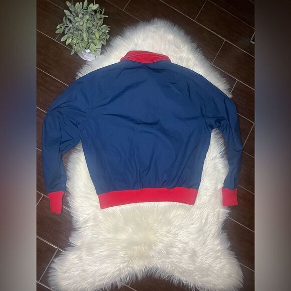 L.L Bean navy blue w/red trim vintage pullover sz large - Picture 3 of 6